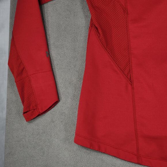 WA State Cougars 1/4 Zip Pullover XL Women Under Armour Red Wicking‎ Breathable - Picture 13 of 14